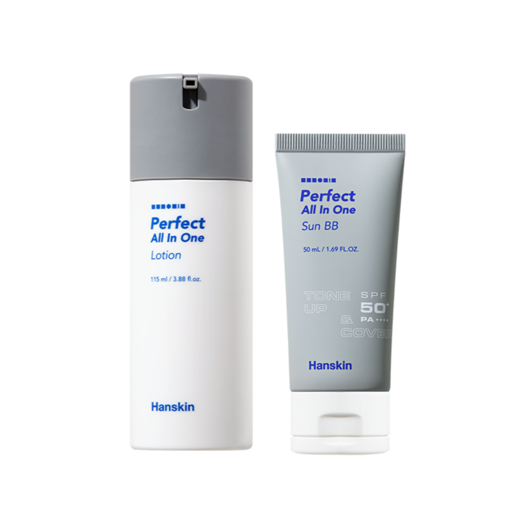 Hanskin Perfect All-in-One Lotion 115ml + Sun BB 50ml