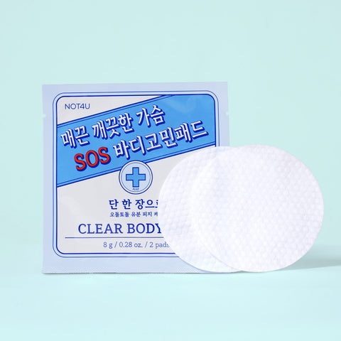 NOT4U Clear SOS Body Pads & Clear Body Mist (10 pads + 200 ml)