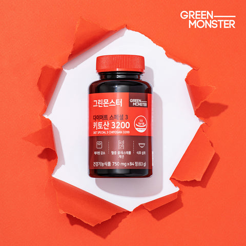 Green Monster Diet Special 3 Chitosan 3200 750 mg x 84 Tablets (1 Bottle)