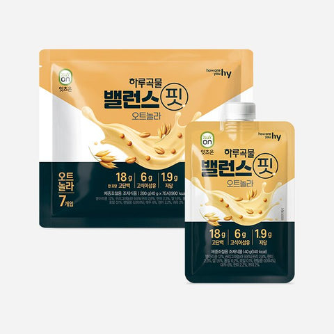 Korea Yakult It's On Daily Grain Balance Fit Oatnola Shake 5+2 Set (40g x 7)
