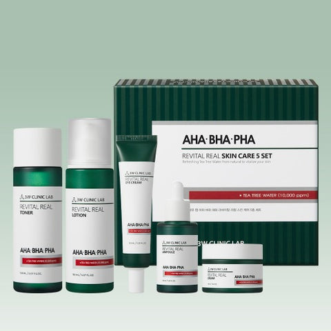 3W CLINIC AHA BHA PHA Revital Real Skin Care 5 Set | Soonsu Beauty