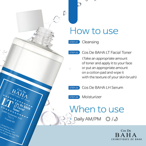 Cos De BAHA Low-Molecular Complex Hyaluronic Acid Soothing Hydrating Skin Toner 200ml