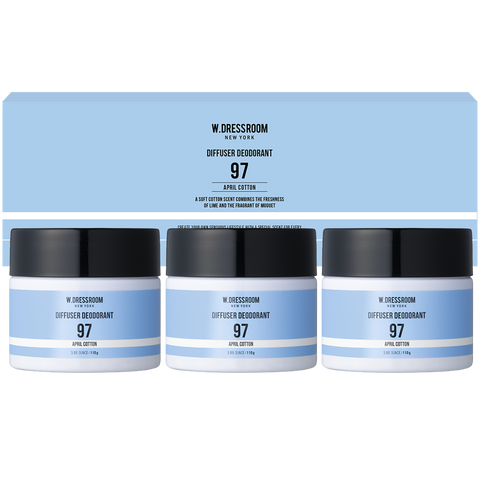W.Dressroom Perfume Diffuser Deodorizer No.97 April Cotton 110g (3 pack)