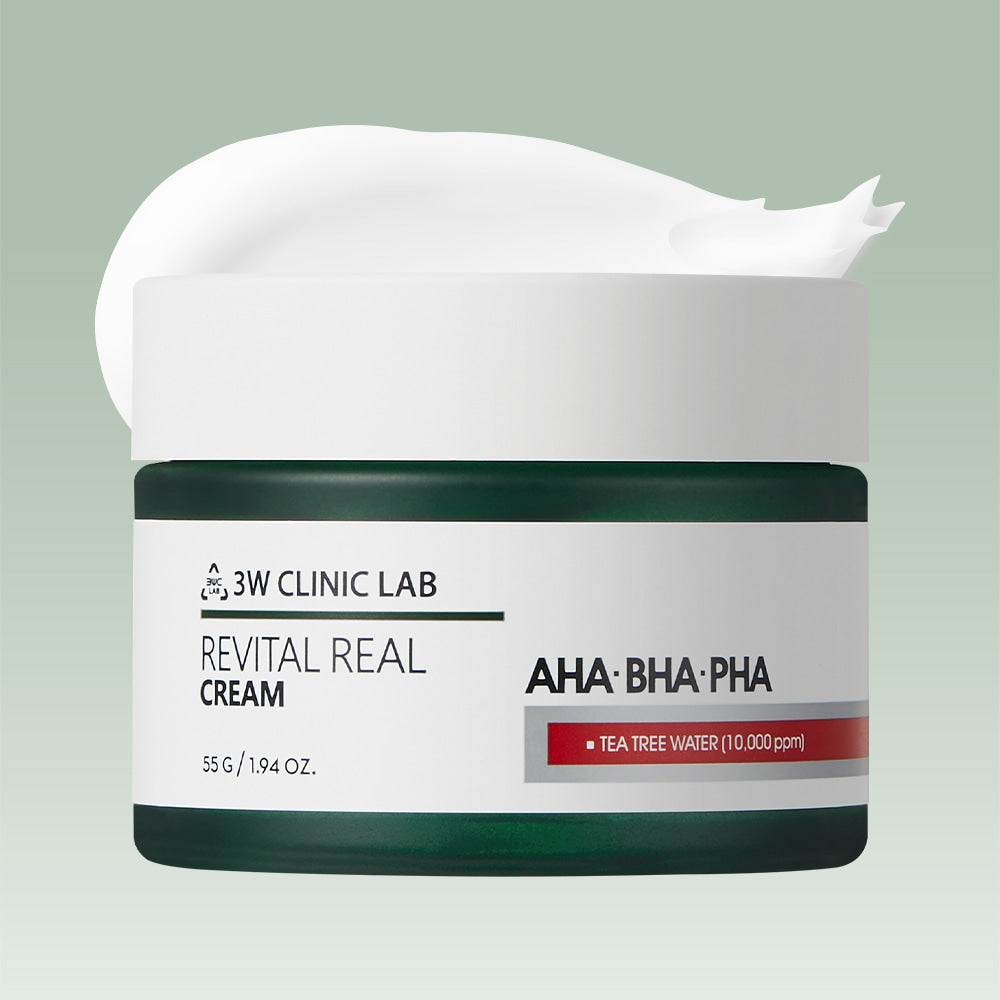 3W CLINIC AHA BHA PHA Revital Real Cream | Soonsu Beauty