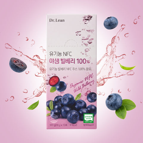 Dr. Lean Organic NFC Wild Bilberry 100% Pressed Juice (6-Box Set Anthocyanin)