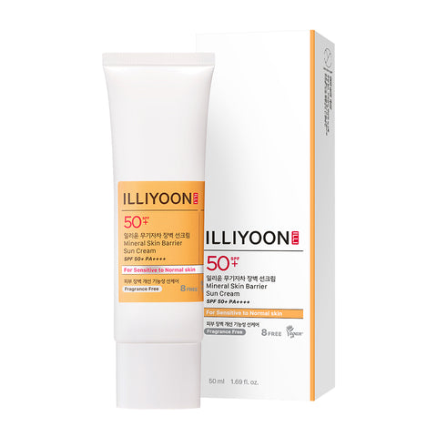 ILLIYOON Mineral Barrier Sun Cream 50ml (Fragrance-Free, low-irritation)