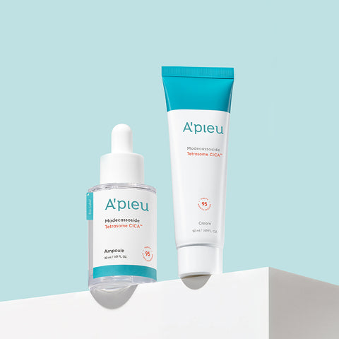 A'PIEU Madecassoside Tetrazyme Ampoule & Cream Set (Ampoule 30ml + Cream 50ml)
