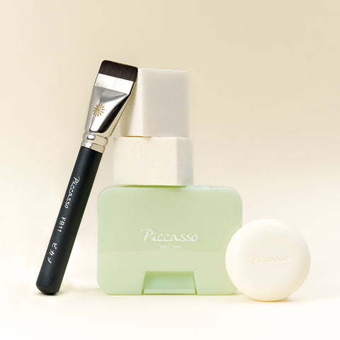 Picasso FB11 Base Makeup Set (FB11 + 2 Latex Sponges + Sponge Case + Mini Soap)