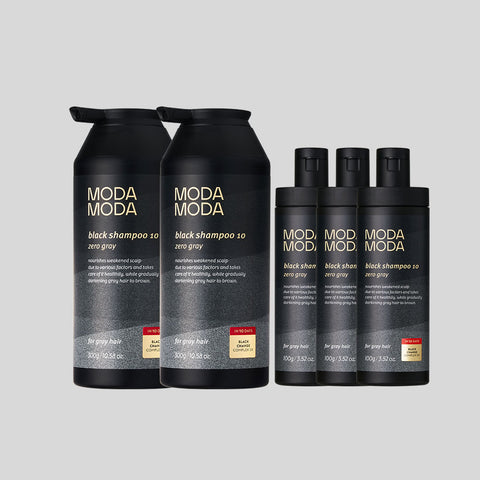 MODAMODA Zero Gray Black Shampoo 10 - 300g x2 + 100g x3