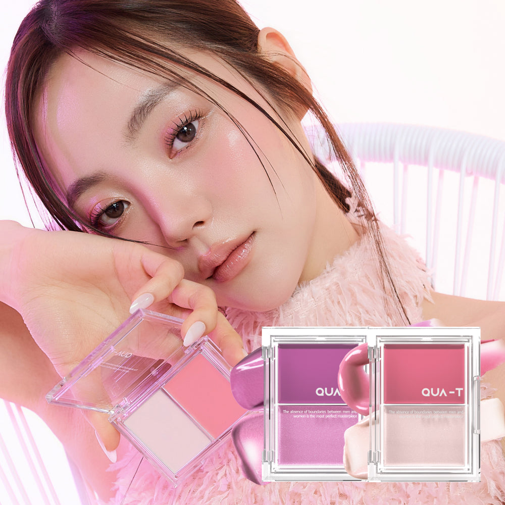 Qua-T Glow Melting Cream Blusher Lip & Cheek 4.6g 1+1