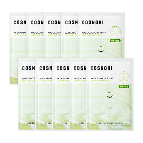 Cosnori Avocado Pure Vegan Mask (10 Sheets 24ml)