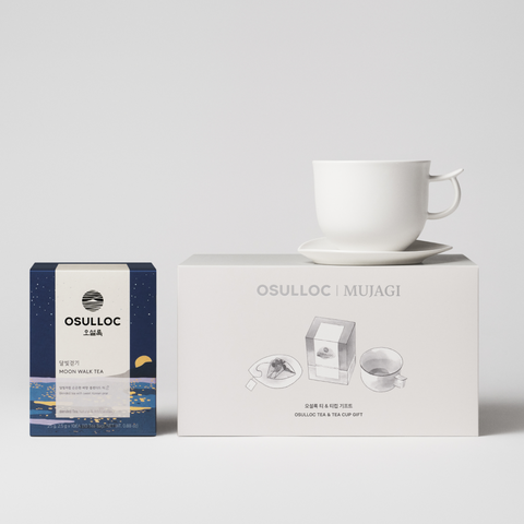 OSULLOC Mujagi Teacup Set + Pyramid Tea Bags (10-count)