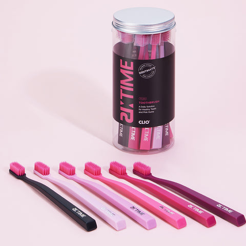 Clio Dentimate ReTime Pink Balance Soft Ultra-Fine Toothbrushes - 12 Pack
