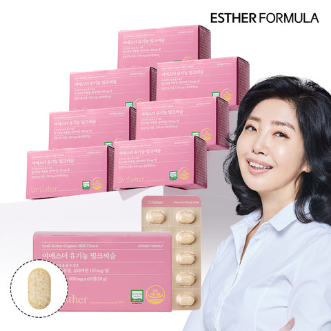 Esther Formula Organic Milk Thistle 60 Tablets 8-Pack