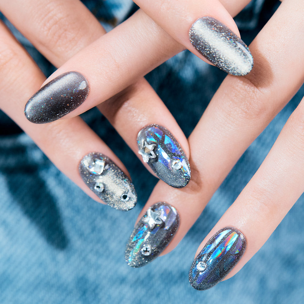 Dashing Diva Magic Press Crystal Night (Almond) Nail Tips