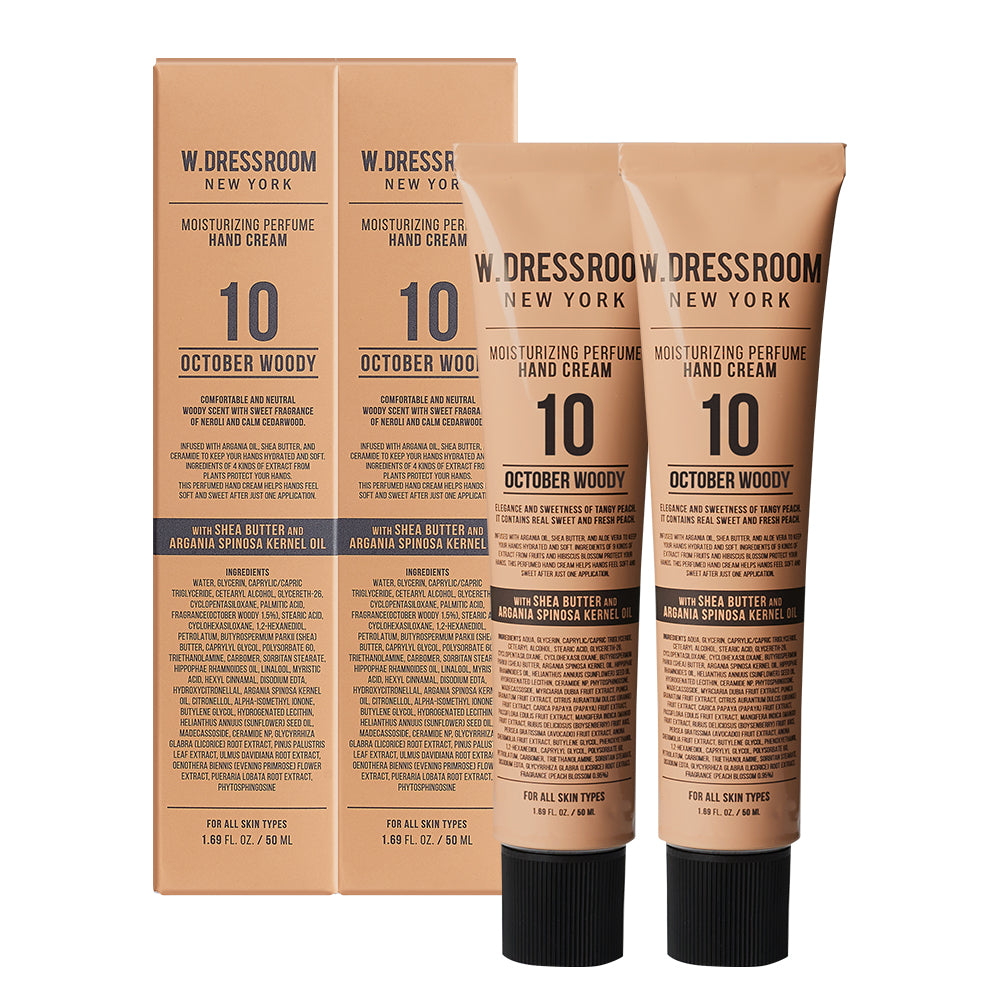 W.Dressroom Perfume Hand Cream No.10 October Woody 50ml (2 Pack)