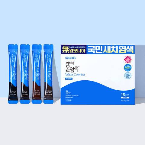 Seedbee Water Hair Dye 15 Applications + Shampoo 300ml (2 Types) Set