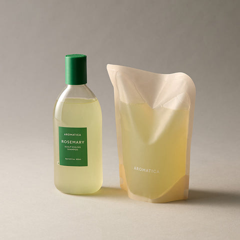 Aromatica Shampoo 400ml & Refill 500ml Set (Rosemary Shampoo + Refill)