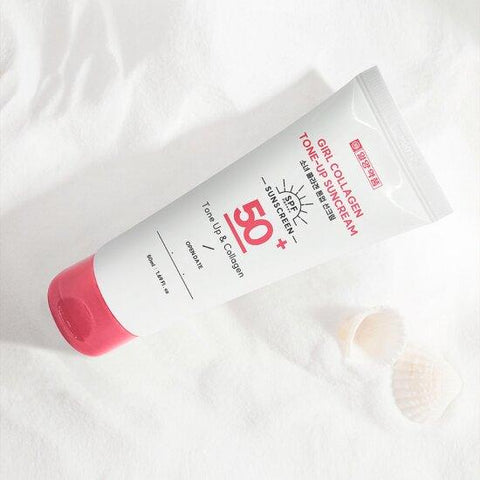 Soonsu Beauty Girl Collagen Tone up Sun Cream SPF50+ side view
