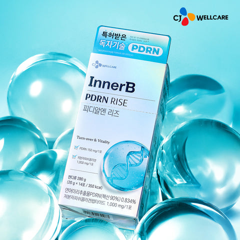 CJ Wellcare Innerb PDRN Stick Jelly - Low-Molecular Fish Collagen, Hyaluronic Acid & Mucin, 14 Sachets (3 Pack)