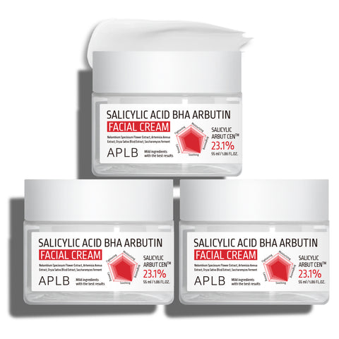 APLB Salicylic Acid (BHA) & Arbutin Facial Cream 55ml (3 Pack)