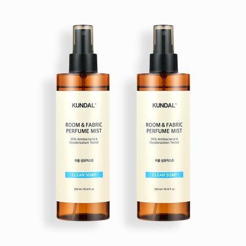 Kundal Perfume Room & Fabric Deodorizer 2 Pack (Clean Soap) 300ml
