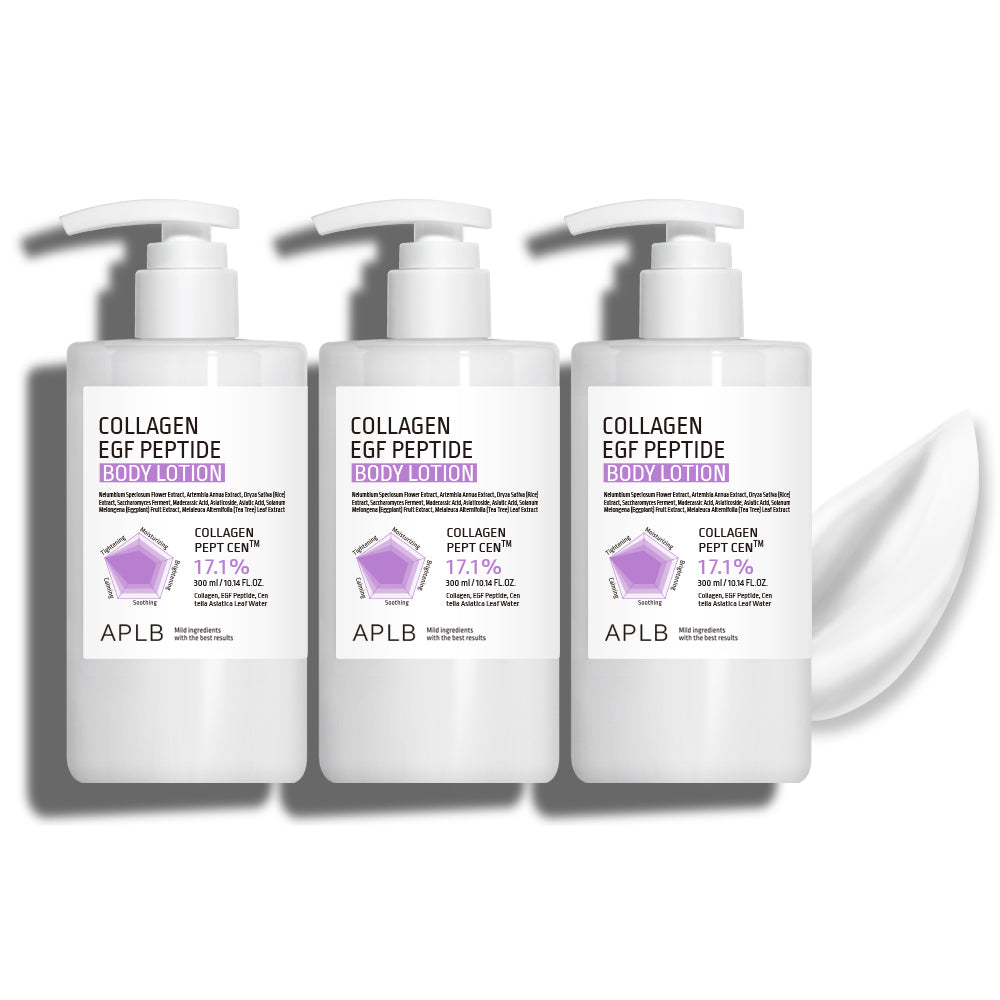 APLB Collagen EGF Peptide Body Lotion 300ml (3 Pack)