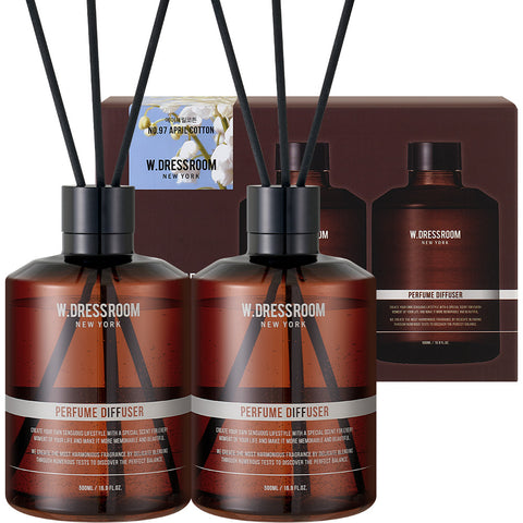 W.Dressroom Large Objet Diffuser No.97 April Cotton 500ml (2 Pack)