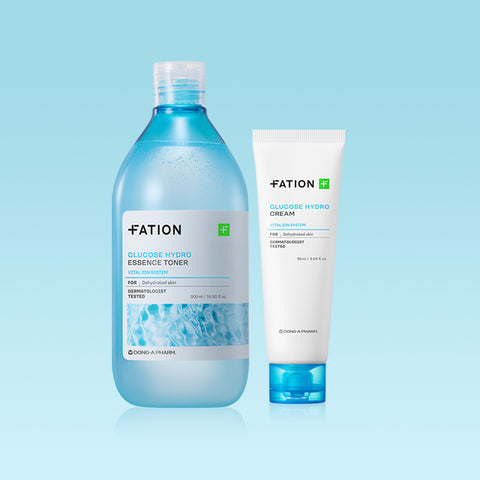 FATION Glucose Hydro 2-Piece Set (Toner 500ml + Cream 90ml)