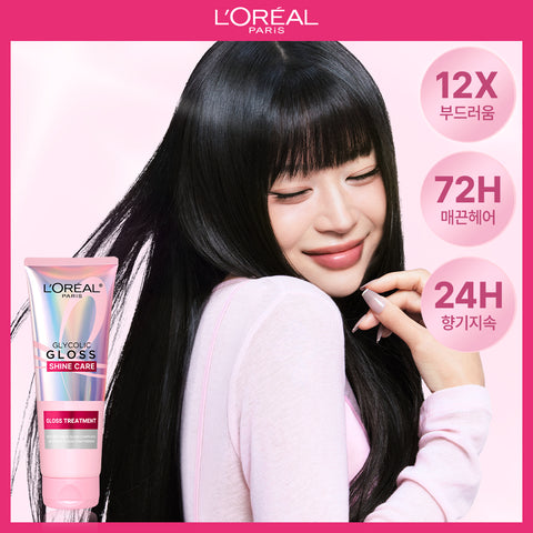 L'Oreal Paris Glycolic Gloss Hair Pack 200ml x2 + Glycolic Gloss Shampoo 80ml