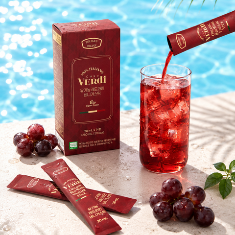 Grainon Casaverdi Organic Red Wine Vinegar Sticks 14 pcs x 5 20ml Each (Made in Italy)
