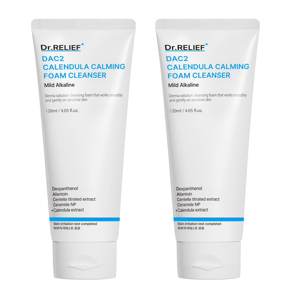 Dr.Relief D.A.C.2 Mild Alkaline Calendula Moisture Cica Cleansing Foam 120ml (2 pack)