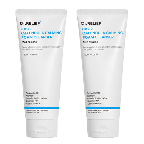 Dr.Relief D.A.C.2 Mild Alkaline Calendula Moisture Cica Cleansing Foam 120ml (2 pack)