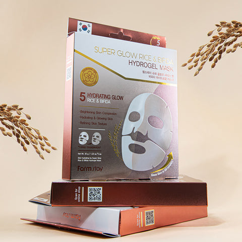 Farmstay Rice & Bifida 8-Piece Set (Toner/Emulsion/Serum/Cream/Eye Serum/Wrapping Mask/Cleansing Balm/Gel Mask)