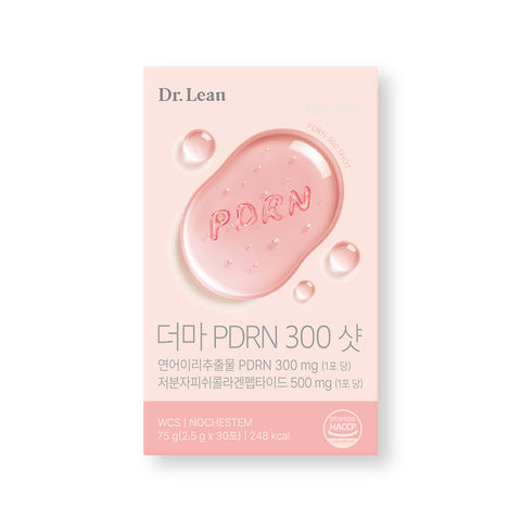 Dr. Lean Derma PDRN 300 Shot Oral Salmon PDRN & Low-Molecular Collagen 6-Month (30 Sachets x 6)