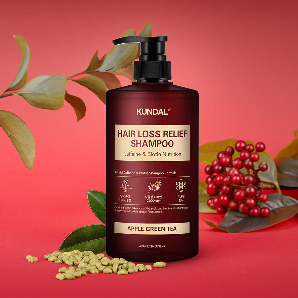 Kundal Caffeine & Biotin Hair Loss Shampoo 780ml - Apple Green Tea