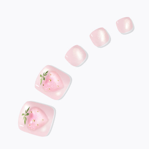 Dashing Diva Magic Press Pedicure Pink Strawberry