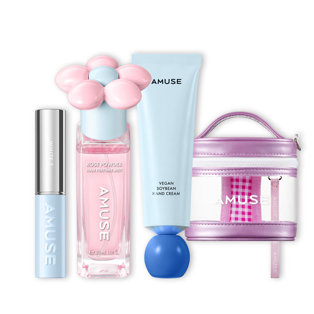 Amuse Wellness 3-Piece Set (Solid Perfume Bar + Hair Perfume Mist + Vegan Soy Hand Cream)