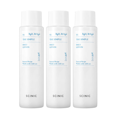 Scinic The Simple Daily Lotion 145ml (3 Pack)