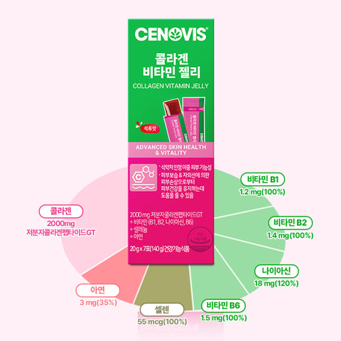 Cenovis Low-Molecular Collagen Vitamin Jelly 20g x 7 sachets (10-pack)