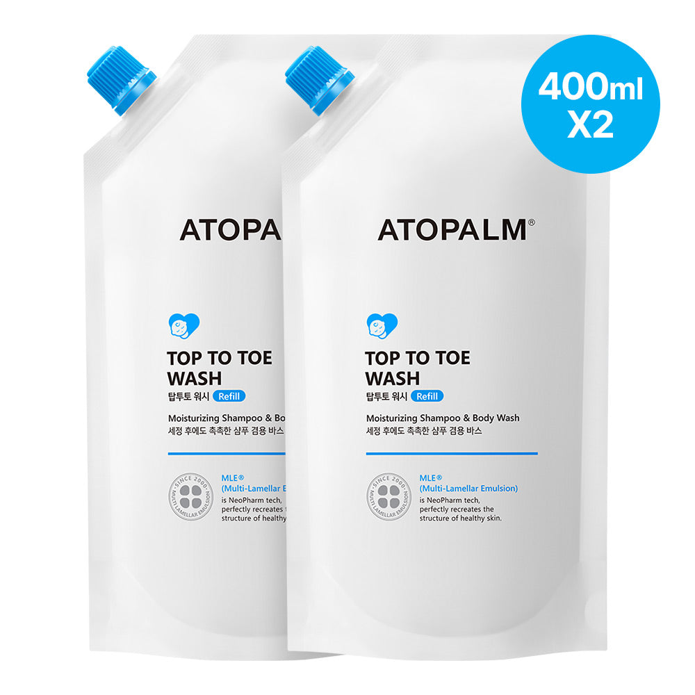 Atopalm Top to Toe Wash Refill 400ml (2 Pack)