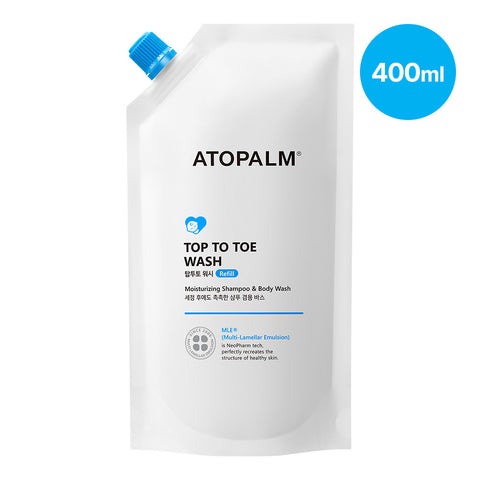 Atopalm Top to Toe Wash 400ml Refill (Baby, Mild Acidic)