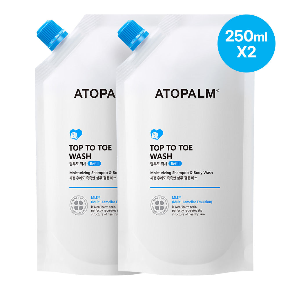 Atopalm Top to Toe Wash 250ml Refill (2 Pack)