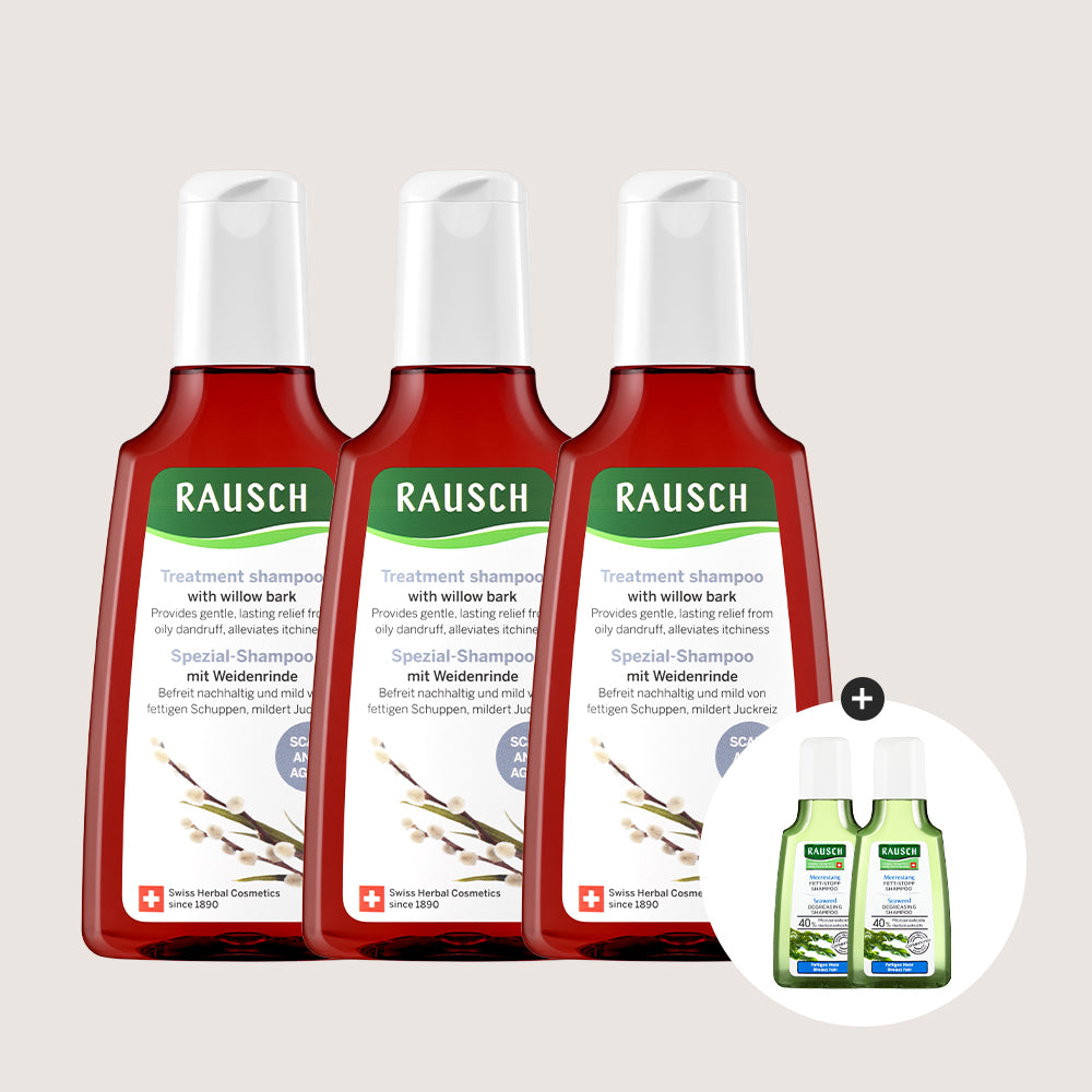 RAUSCH Willow Bark Scalp Anti-Aging Shampoo 200ml 3pc Set
