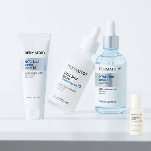 Dermatory Hyal-Shot Ampoule B5 (Barrier/Cream) 50ml + Cream B5 70ml Set Free Radiance Lotion 30ml