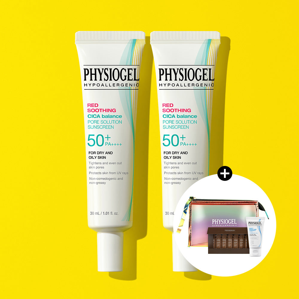 Physiogel CicaBalance Pore Solution Sunscreen SPF50 30ml x2s