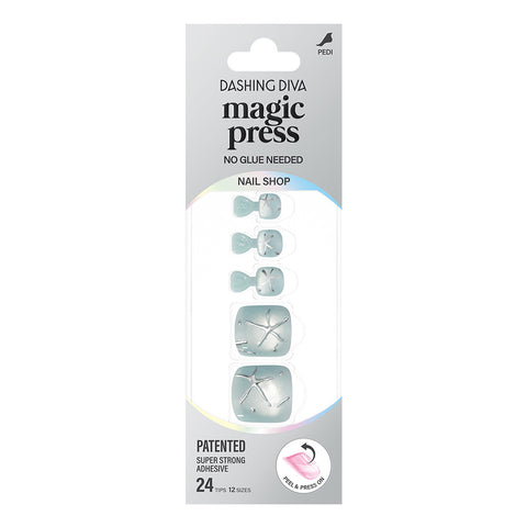 Dashing Diva Magic Press Pedicure Blue Lagoon