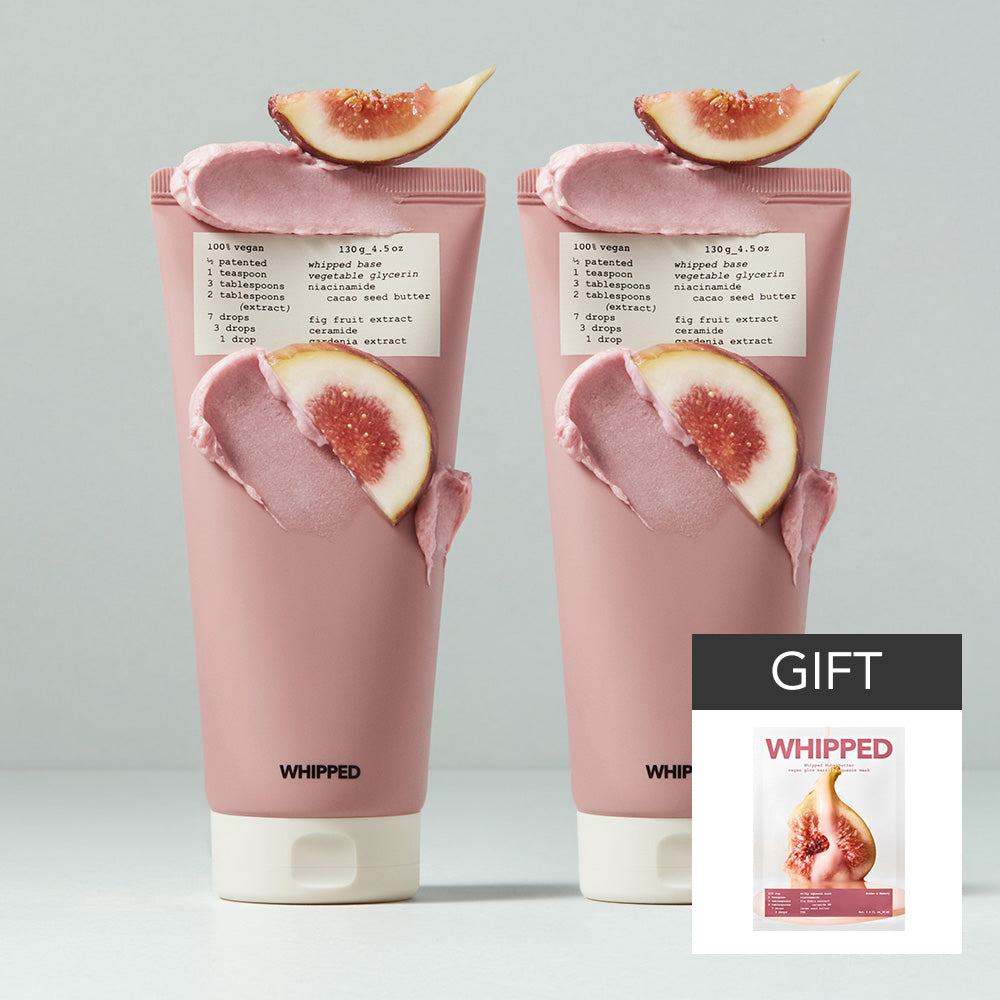 Whipped Muhwa Butter Vegan Pack Cleanser 130g (2 Pack) (Free Mask)