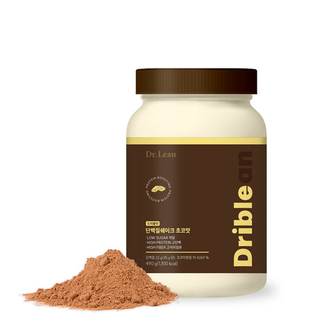 Dr. Lean Driblin Protein Shake WPI & Isolated Soy Protein Chocolate 490g x4 (Includes Shaker)