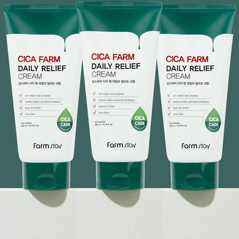 Farmstay Cica Farm Daily Relief Cream 300ml (3 Pack)